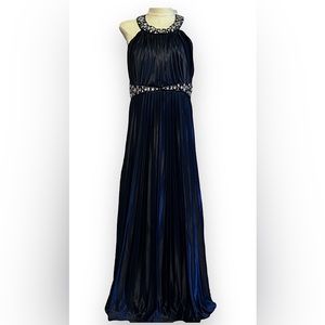 Seguin Hearts navy blue prom dress